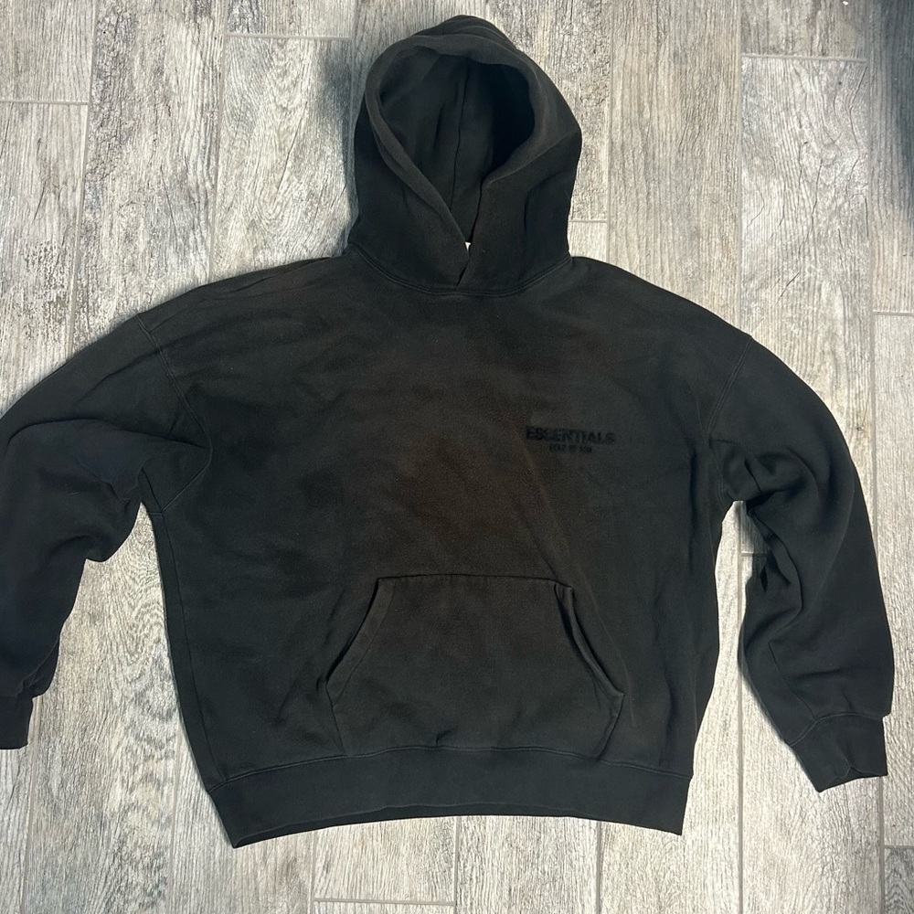 Essentials Black Sweatshirt Classic Pullover